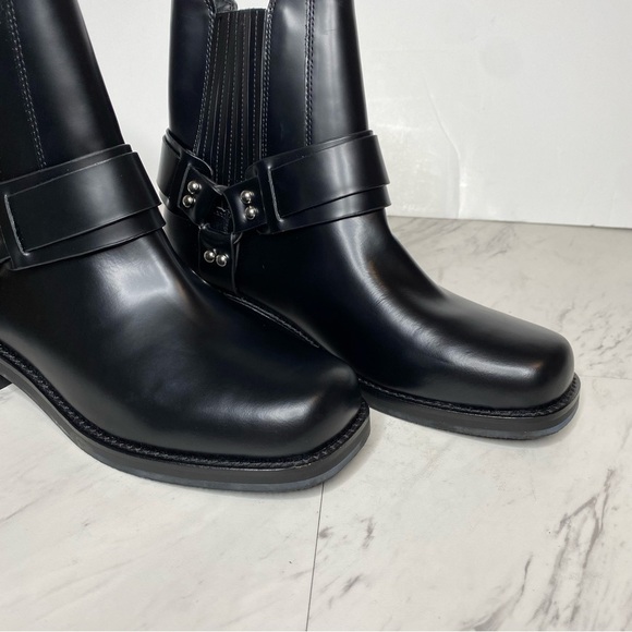 Marc Fisher Mizzie Black Harness Square Toe Boot 8 1/2 M - Picture 9 of 14